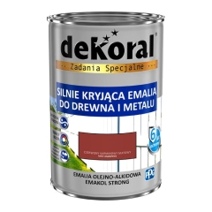 Emalia Dekoral Emakol Strong czerwona mat 0,9 l