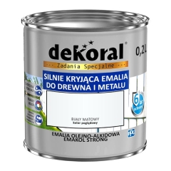 Emalia Dekoral Emakol Strong biała mat 0,2 l
