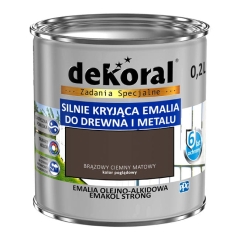 Emalia Dekoral Emakol Strong ciemnobrązowa mat 0,2 l