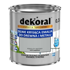 Emalia Dekoral Emakol Strong popielata mat 0,2 l