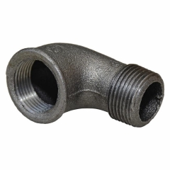 Kolanko nakrętno-wkrętne równoprzelotowe 3/4" szare