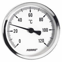 Termometr bimetaliczny Ferro 0-120 63 mm 1/2" Axial