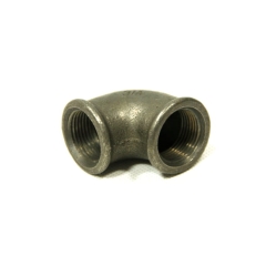 Kolanko nakrętne 3/4" czarne