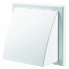 Wylot ścienny z okapem Vents 154 x 86 mm fi 100 mm biały