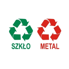 Naklejka SZKŁO/ METAL 15 x 15 cm