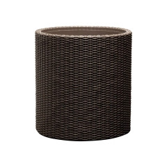 Doniczka plastikowa CYLINDER M 37 cm brązowa