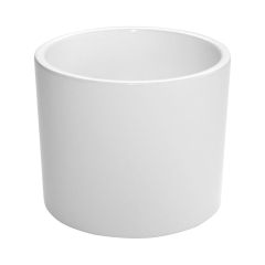 Osłonka ceramiczna 15 cm biała WALEC