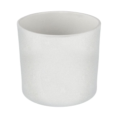 Osłonka ceramiczna 15 cm biała struktura WALEC