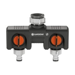 Przyłącze kranowe podwójne GW1" - GW3/4" plastikowe GARDENA OGS