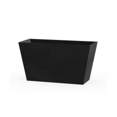 Donica ogrodowa 71 x 33 cm podłużna SONATA TROUGH czarna gumowa