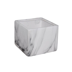 Osłonka na doniczkę 10.3 cm ceramiczna MARMUR