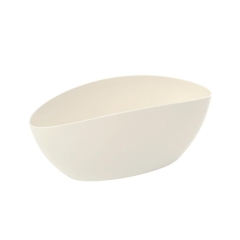 Osłonka na doniczkę 35 cm plastikowa biała LUNA