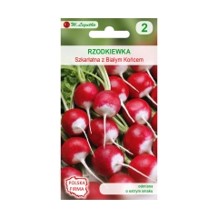 Rzodkiewka SZKARŁATNA Z BIAŁYM KOŃCEM nasiona tradycyjne 10 g W. LEGUTKO