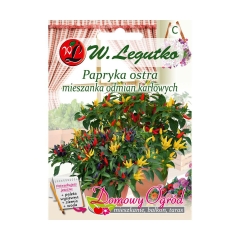 Papryka ostra MIESZANKA ODMIAN KARŁOWYCH nasiona tradycyjne 0.5 g W. LEGUTKO