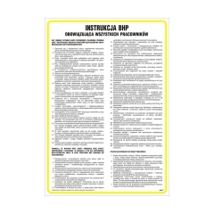 Znak informacyjny INSTRUKCJA OGÓLNA BHP 24.5 x 35 cm