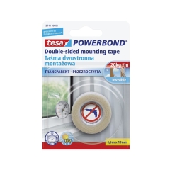 Taśma dwustronna montażowa POWERBOND 1.5 m x 19 mm transparentna TESA