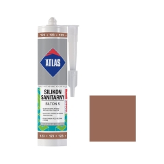 Silikon sanitarny 123 280 ml Jasny brązowy ATLAS