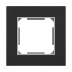 Ramka pojedyncza EDG1001GB czarne-szkło LEXMAN