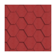 Gont bitumiczny HEXAGONALNY Czerwony 3 m2 IZOLMAT