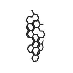 Grzejnik łazienkowy HEX 1220/486 ZX SOFT9005 czarny TERMA