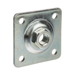 Blacha z nakrętką 80 x 80 mm / 16 mm do betonu POLBRAM