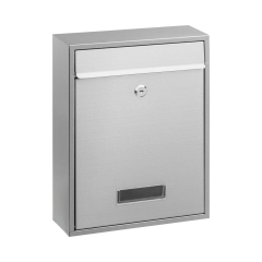 Skrzynka na listy 35 x 26 x 8.3 cm srebrna A4 STANDERS