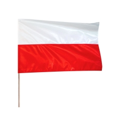 Flaga narodowa POLSKA 70 X 112 cm z drzewcem 120 cm