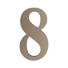 Cyfra 8 wys. 5 cm PVC srebrna