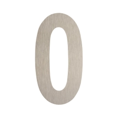 Cyfra 0 wys. 5 cm metalowa srebrna