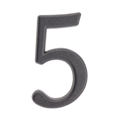 Cyfra 5 wys. 5 cm metalowa grafitowa