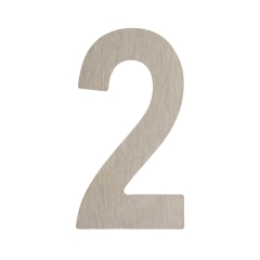 Cyfra 2 wys. 5 cm metalowa srebrna