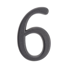 Cyfra 6/9 wys. 5 cm metalowa grafitowa