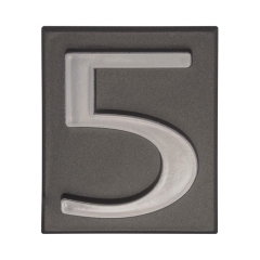Cyfra 5 wys. 5 cm PVC grafitowa