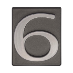 Cyfra 6/9 wys. 5 cm PVC grafitowa