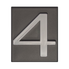 Cyfra 4 wys. 5 cm PVC grafitowa