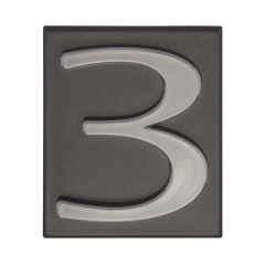 Cyfra 3 wys. 5 cm PVC grafitowa
