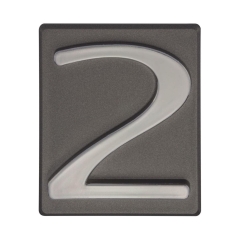 Cyfra 2 wys. 5 cm PVC grafitowa