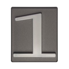 Cyfra 1 wys. 5 cm PVC grafitowa