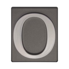 Cyfra 0 wys. 5 cm PVC grafitowa