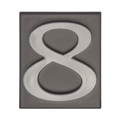 Cyfra 8 wys. 5 cm PVC grafitowa