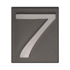 Cyfra 7 wys. 5 cm PVC grafitowa