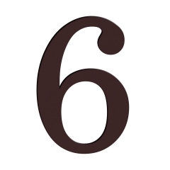 Cyfra 6/9 wys. 18 cm PVC brązowa