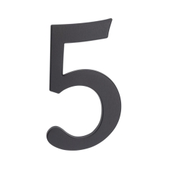 Cyfra 5 wys. 19 cm aluminiowa grafitowa