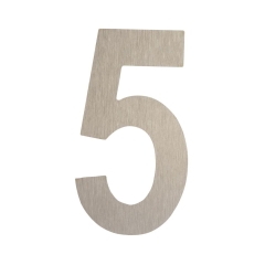 Cyfra 5 wys. 5 cm metalowa srebrna