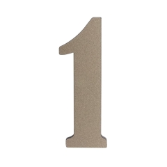 Cyfra 1 wys. 5 cm PVC srebrna