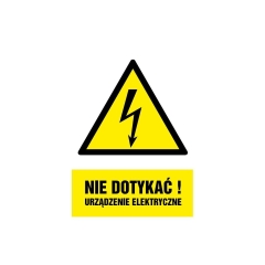 Znak informacyjny URZĄDZENIE ELEKTRYCZNE 14.8 x 21 cm