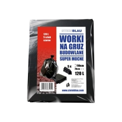 Worki budowlane na gruz SUPER MOCNE 120 l. 5 szt. STEINBLAU