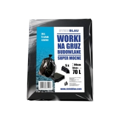 Worki budowlane na gruz SUPER MOCNE 70 l. 5 szt. STEINBLAU