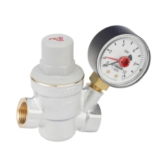 Zawór redukcyjny MANOMETR 1/2'' PN16 1 - 6 BAR CALEFFI POLAND
