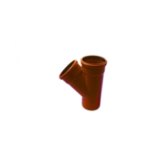 Trójnik kanalizacji zewnętrznej 110 x 110 mm/45° POLIPLAST